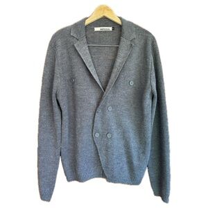 Imperial Gray Merino Wool Cardigan Sweater Collegiate Men's Size XLarge Preppy